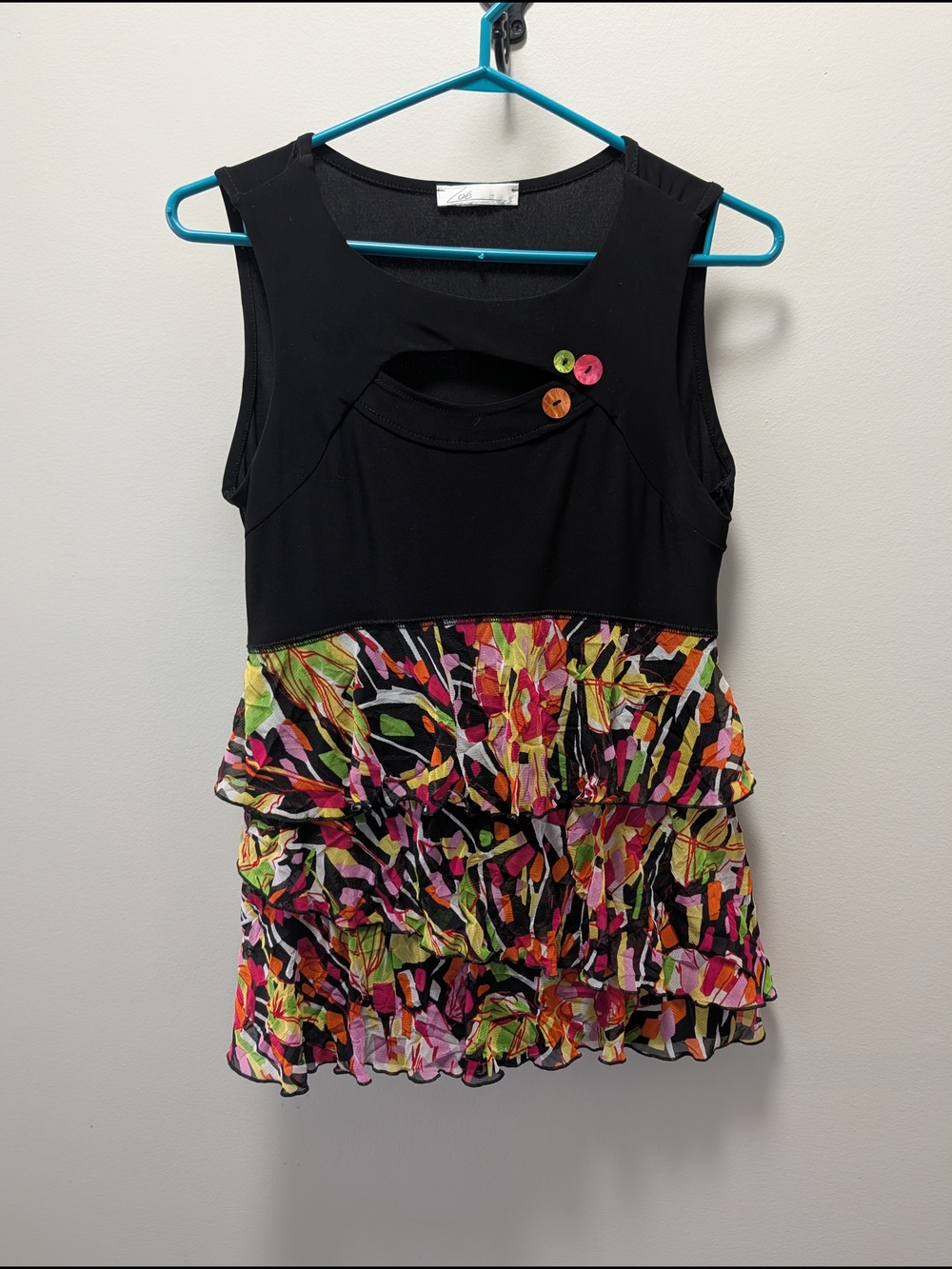 Zoé Colourful Ruffle Tank